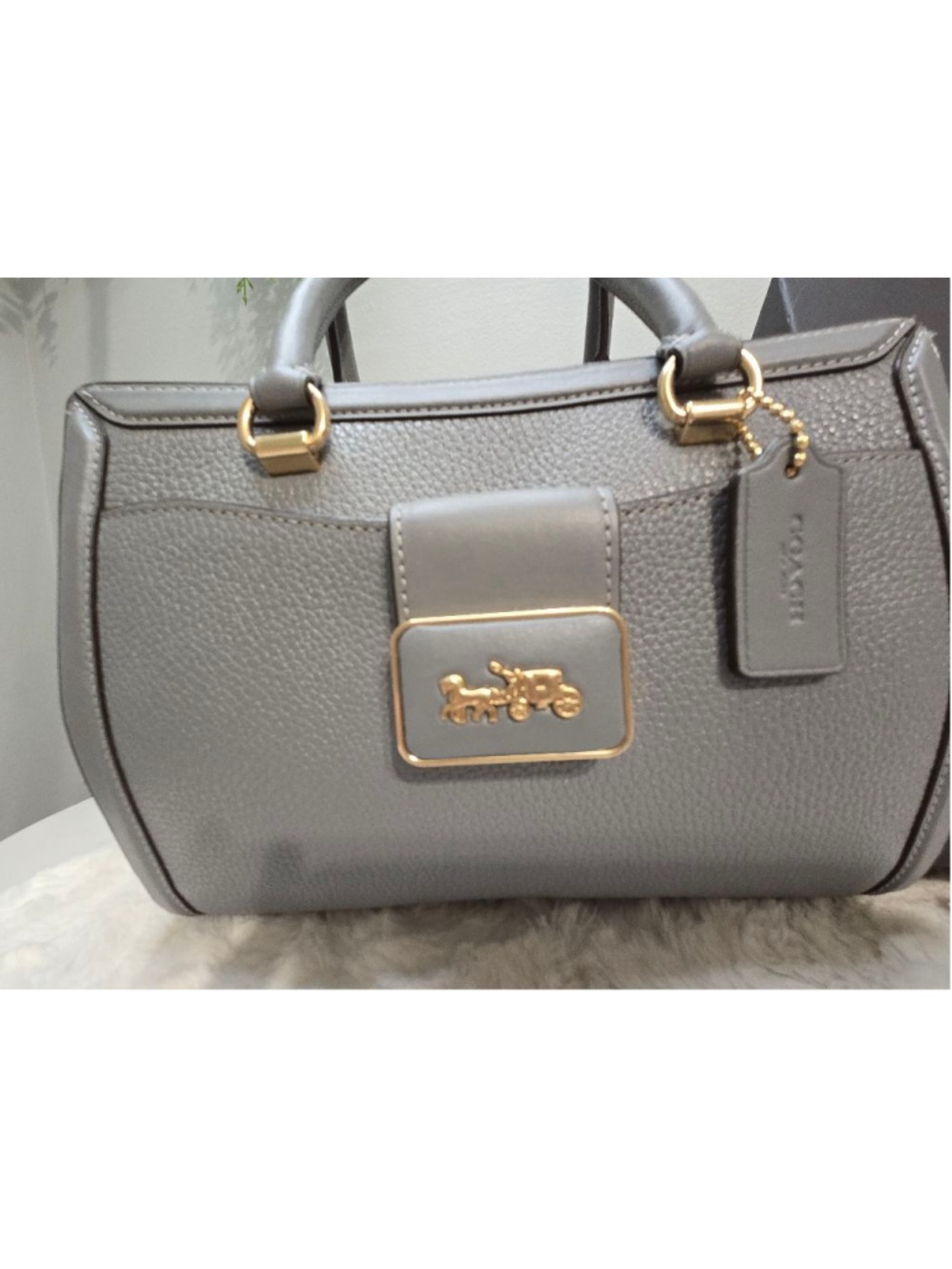 NWOT Coach Grace Carryall in Gold/Granite - Picture 8 of 16